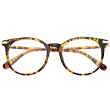 Gaoye Blue Light Blocking Glasses, Retro Round Eyeglasses Frames Anti UV Ray Filter Computer Glasses for Women (Leopard)
