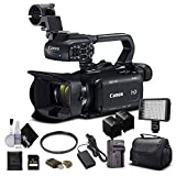 Canon XA11 Compact Full HD Camcorder 2218C002 with 64GB Memory Card, Extra Battery and Charger, UV Filter, LED Light, Case and More. - Starter Bundle