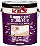 KILZ Stainblocking Ceiling Paint, Interior, White, 1 Gallon