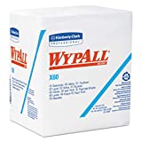 WypAll 34865 X60 Cloths, 1/4 Fold, 12 1/2 x 13, White, 76 per Box (Case of 12 Boxes)