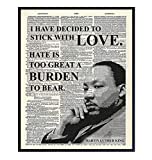 Inspirational Martin Luther King, MLK, Quote Dictionary Wall Art, Home Decor - Upcycled Poster Print for Office or Room Decorations - Gift for Black, African Americans, Civil Rights Fans- 8x10 Photo