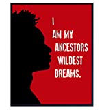 Motivational Black Wall Decor - African American Art - Inspirational Quotes Wall Art for Boys Bedroom, Teens Room, Living Room, Office - Gift for Men, Afro Americans - 8x10 Black Power Poster