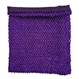 momtutus Purple Crochet Tutu Top Lined 12 Inches X 10 Inches Elastic Crochet Tube Top, Large