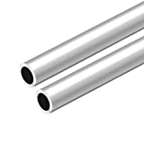 uxcell 6063 Aluminum Round Tube, 300mm Length 16mm OD 12mm Inner Dia Seamless Aluminum Straight Tubing 2 Pcs