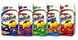 Goldfish Crackers VARIETY PACK: 1 bag of ORIGINAL, 1 bag of PARMESAN, 1 bag of PRETZEL, 1 bag of CHEDDAR, 1 bag of PIZZA. (5 PACK)