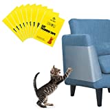 One Sight 8 Pcs Cat Scratch Furniture Protector Large (12" x 17") Cat Couch Protector, Clear Double Sided Training Tape Anti Scratch Cat Deterrent Sheet, Cat Sticky Paws Tape for Sofa, Wall, Corner