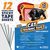 Panther Armor Cat Scratch Deterrent Tape  12 Double Sided Anti Scratching Sticky Tape - Cat Furniture Protector  Cat Training Tape Corner Couch Protector for Cats - Cat Scratch Furniture Protector
