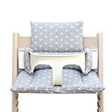 Blausberg Baby - Coated Cushion Set for Tripp Trapp High Chair of Stokke - Happy Star Gray