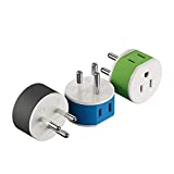 OREI Thailand Power Plug Adapter with 2 USA Inputs - Travel 3 Pack - 2 x Type O, 1 x Type C (US-18) Safe Grounded Use with Cell Phones, Laptop, Camera Chargers, CPAP, and More
