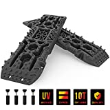 PLIOSAUR Recovery Traction Tracks Boards with Jack Lift Base for Off-Road Truck, Cars, Sand, Snow, Mud,4X4 Recovery Traction Mats for Tire Traction Track Tool