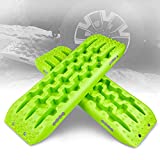 XPV New Recovery Traction Tracks Tire Ladder for Sand Snow Mud 4WD Recovery Traction Tracks Mat for 4X4 Offroad Sand Snow Mud Track Tire Ladder (Pink Green)