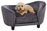 Enchanted Home Pet Ultra Plush Snuggle Pet Bed in Dark Grey