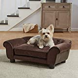 Enchanted Home Pet Ultra Plush Cleo Pet Sofa in Brown