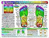 Rainbow FOOT Reflexology/ Acupressure Massage CHART in the Inner Light Resources Rainbow Cards & Charts Series. 8.5 x 11 in; 2-sided (Small Poster/ Large Card)