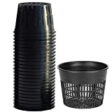 Tectsia 6 Inch Net Cups (12 Pack), Net Pots for Hydroponics, Orchids Mesh Baskets Pots Heavy Duty Hydroponics Supplies with Wide Lip