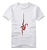 GK-O Anime Danganronpa Komaeda Nagito Cotton T Shirts Short Sleeves Cosplay Tee Tops (Asian Size X-Large) White