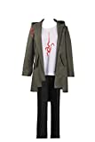 Cos-Love Nagito Komaeda Men Women Army Green Jacket Hoodie Cosplay Costume Halloween Party Full Set XS