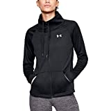 Under Armour Women's Tech Full Zip T-Shirt , Black (001)/Metallic Silver , X-Large