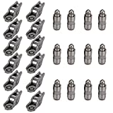 VEELECP 5184296AH 12 Pcs Rocker Arms & 5184332AA 12 Pcs Valve Lifters Kit Replacement for 3.6L Engines Chrysler 200 Dodge Challenger Jeep Wrangler Ram Promaster 1500 2500 3500