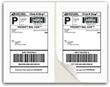 PACKZON Shipping Labels with Self Adhesive, Square Corner, for Laser & Inkjet Printers, 8.5 x 5.5 Inches, White, Pack of 200 Label