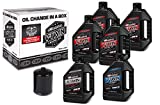 Maxima Racing Oils 90-119016B Black Maxima 90-119016B Twin Cam Synthetic 20W-50 Black Filter Complete Oil Change Kit, 6 quart, 1 Pack