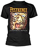 Pestilence 'Consuming Impulse Album Cover' (Black) T-Shirt (Medium)