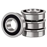 XiKe 4 Pcs Flanged Ball Bearings ID 3/4" x OD 1-3/8", Applicable Lawn Mower, Wheelbarrows, Carts & Hand Trucks Wheel, Replacement 532009040, AM118315, AM127304, 10513, 251210 Etc.