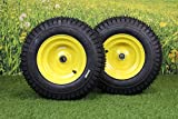 (Set of 2) 16x6.50-8 Tires & Wheels 4 Ply for Lawn & Garden Mower Turf Tires .75" Bearing