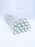 8 Inch Long 10 Pack Premium Borocilicate Glass Tubes 12mm OD X 8mm ID X 2mm Thick Wall Tubing