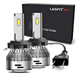 LASFIT H7 LED Bulb for VW Jetta Mercedes Benz w/Retainer Adapter, Plug & Play,Directly Fit (2pcs)