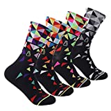 Compressprint Men and Women Cycling Socks 4 Pairs Sports Socks Comprssion Running Socks (Mixed Color) (Mixed Color) …