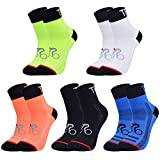 10Pack Sports Cycling Socks Colorful Anti Smell Ankle Running Athletic Socks (5Pack, Large)