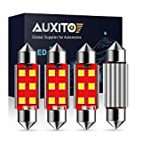 AUXITO 578 LED Bulb 41mm 42mm 212-2 211-2 578 Festoon LED Bulbs CANBUS Error Free 6-SMD 3030 Chipsets Xenon White Replacement for Map Dome License Plate Lights Lamps (Pack of 4)