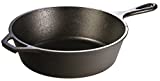 Lodge Cast Iron Deep Skillet, Pre-Seasoned, 10.25-inch (Black)