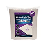 Polishing Filter Pad 100 Micron - 1 Pack -Superior Aquarium Prefilter Media - Cut to Fit 24" by 36" for Fresh Water & Saltwater Fish Tanks, Aquaculture, Hydroponics - Made in USA