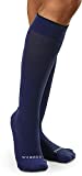 COMRAD Wide Calf | Premium and Stylish Compression Socks for Multipurpose Wear (Navy, Wide Calf Large)