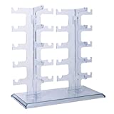 Allpdesky Two Row Sunglasses Rack 10 Pairs Glasses Holder Display Stand Transparent