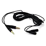 2 Plugs 2 Jacks Microphone Audio Extension Cord 3.5mm Cable for Computer Gaming Headphone Headset (4.9 Foot,150cm, Black)