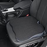 Dreamer Car Seat Cushion for Car Seat Driver/Passenger- Wedge Car Seat Cushions for Driving Improve Vision/Posture - Memory Foam Car Seat Cushion for Hip Pain (Mesh Cover,Black)