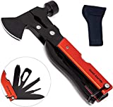 Camping multitool hatchet hammer gift for dad features mini axe tent hammer and pliers. Great for camping gear, survival, fishing gear, hiking, or car emergencies. Cool birthday gifts for men husband