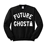 TeesAndTankYou Future Ghost Sweatshirt Unisex X-Large Black