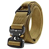 FAIRWIN Tactical Rigger Belt, 1.7 Inches Mens Nylon Webbing Utility Belt with V-Ring Heavy-Duty Quick-Release Buckle