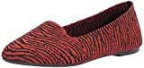 Skechers womens Cleo - Knitty Zebra Ballet Flat, Orange/Black, 11 US