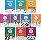 Large Print Merriam-Webster Puzzles 10 Booklet Set (Brain Games Large Print)