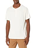 Amazon Brand - Goodthreads Men's Short-Sleeve Sueded Jersey Henley, Cream, Large