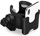 Guiseapue Stroller Cup Holder with Phone Holder, Universal Bottle Holder for Wheelchair, Walker, Bike, Scooter, Stroller Accessories for Uppababy, Nuna, Bugaboo, Doona, Gifts for Women, Mom, Men