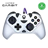 Victrix Gambit World's Fastest Xbox Controller, Elite Esports Design with Swappable Pro Thumbbsticks, Custom Paddles, Swappable White / Purple Faceplate for Xbox One, Series X/S, PC