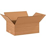 Aviditi MD16126 Multi-Depth Corrugated Cardboard Box 16" L x 12" W x 6" H, Kraft, for Shipping, Packing and Moving (Pack of 25)