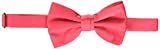 Stacy Adams Men's Satin Solid Bow Tie, Hot Pink, One Size