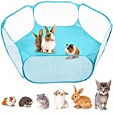 Upgraded Small Animal Cage Tent, Waterproof Foldable Pet Playpen Outdoor/Indoor Pop Open Exercise Fence, Guinea Pig Cage Tent, Breathable Fabric, Yard Fence for Guinea Pig, Rabbits, Hamster